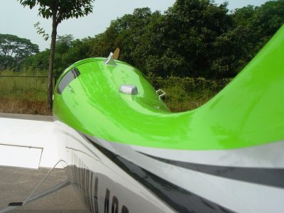 128" Columbia 400 scale 30% (3 250 mm) 50ccm (zeleno/bílá)