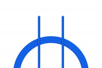 Kabel PVC 0.055mm2 10m (modrý)