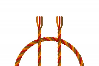 Kabel třížilový silikonový kroucený tlustý JR 0.35mm2