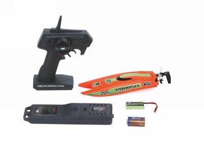 Parasit závodní loď 270mm, RC set 2,4 GHz