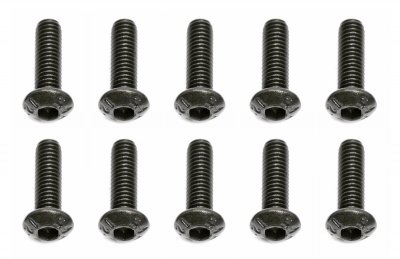 M3x10mm šroub s imbusouvou půlkulatou hlavou, 10ks.