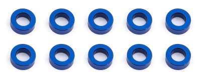 Vymezovací hliníkové podložky, 5.5x3,0x2.0mm, modré, 10 ks.