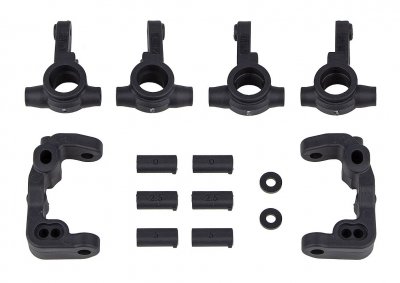 B6.4 -1mm plast. náboje kol a před. držáky nábojů říz. včetně vložek, Carbon 2+2+2 ks.