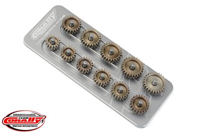 Hliníkový držák pastorků M0,6/3,17mm hřídel (pro jedenáct pastorků)