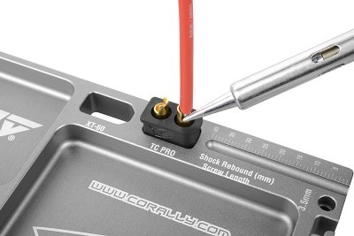 Multi-stojánek a držák - vaničky - pájecí držák - CNC frézovaný - barva červená