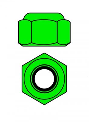 Hliníkové Nylon STOPmatky M2 - zelené - 10 ks.