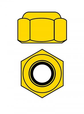Hliníkové Nylon STOPmatky M3 - zlaté - 10 ks.