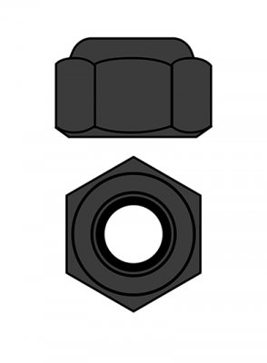 Hliníkové Nylon STOPmatky M4 - šedé - 10 ks.