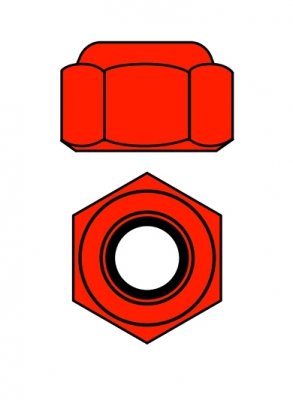 Hliníkové Nylon STOPmatky M4 - červené - 10 ks.