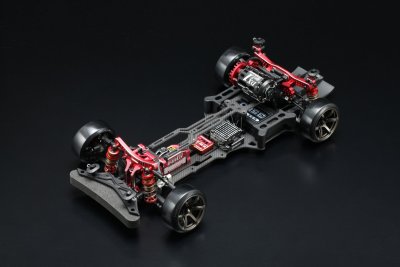 Yokomo YD-2ZXR RWD stavebnice driftovacího podvozku, uhlíkové šasi, červená verze