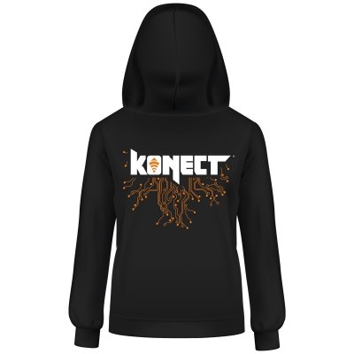 KONECT černá mikina s kapucí - vel."M"