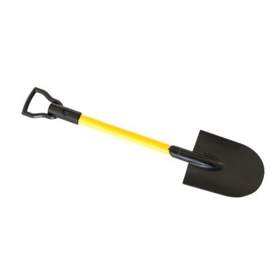 Plastový rýč špičatý, žlutá rukojeť, 1 ks.