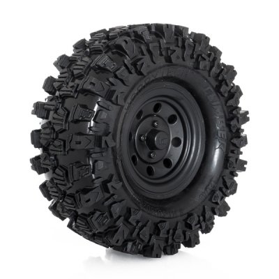 Kompletní CRAWLER 1/10 gumy "CLIMBER", černý disk, 2 ks.
