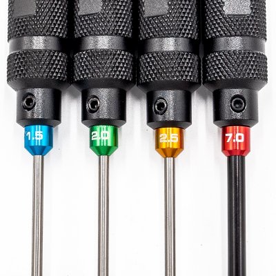 Sada nářadí, imbusový šroubovák (1,5, 2.0, 2.5mm) a nástrčkový klíč 7,0mm