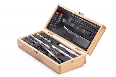 30840 Sada nářadí pro železniční modeláře balené v dřevěné krabičce