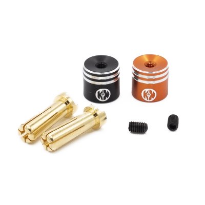 Racing PK G5/5mm konektory (+ oranžová/- černá), 1 pár