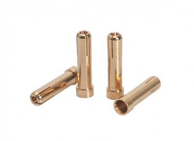 5mm/G5 na 4mm/G4 Gold Works Team/zlaté konektory, 4ks.