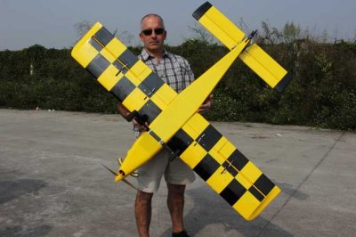 65" Turbo Duster - žlutá/modrá 1,65m