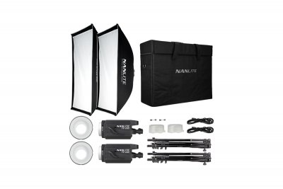 Nanlite FS-200 Sada 2 LED svetel se stojany a softboxy