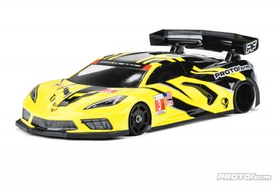 CHEVROLET CORVETTE C8 čirá karoserie pro 1/12 placky