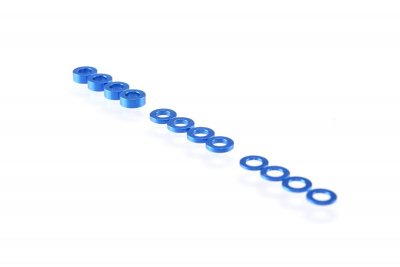 3mm sada podložek tmavě modré (0.5mm/1.0mm/2.0mm), 4+4+4 ks.