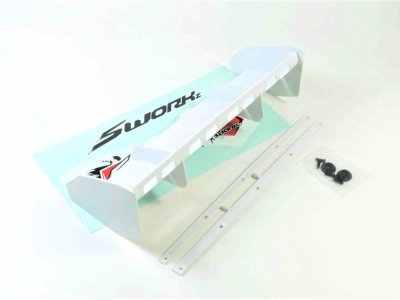SWORKz 1/8 Off Road PRO SPEED 2.0 zadní spojler, bílý, 1 ks.