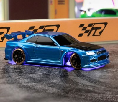 1/76 C64 DRIFT RC Car RTR (modrá metalíza)
