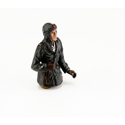 1/16 půl figurka sovětského velitele tanku T-34 z 2 sv. války, ručně malovaný