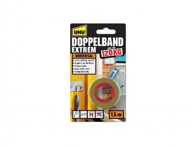 UHU Doppelband EXTREM 120kg/19x1500mm oboustr. pěn. páskax