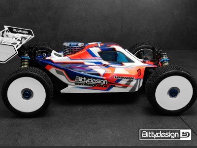 Vision čirá karoserie - ASSOCIATED RC8 B3.1/RC8 B3.2 předříznutou