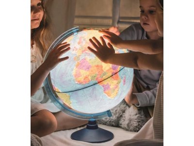 Alayskys glóbus 32cm s podsvětlením a reliéfem CZ