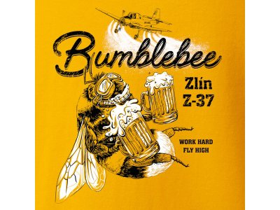 Antonio pánské tričko Zlín Z-37 BUMBLEBEE XXL