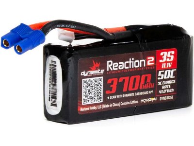 Dynamite LiPo Reaction2 11.1V 3700mAh 50C 96mm EC3