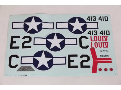 E-flite samolepky: P-51D 1.5m