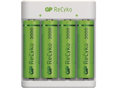 GP USB nabíječ Eco E411 + 4AA GP ReCyko 2100
