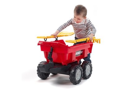 FALK - Vlečka Case IH Maxi sklápěcí s nářadím