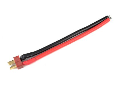 Konektor zlacený Deans samec s kabelem 12AWG 10cm