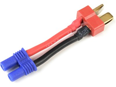 Konverzní kabel Deans samec - EC2 samice 14AWG