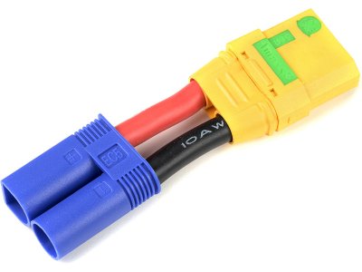 Konverzní kabel EC5 samec - XT-90 Anti-Spark samice 10AWG