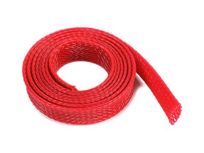 Ochranný kabelový oplet 10mm červený (1m)