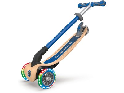 Globber - Koloběžka Primo Foldable Wood Lights Green