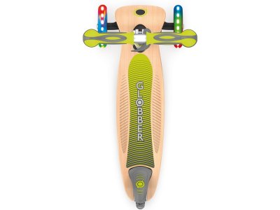 Globber - Koloběžka Primo Foldable Wood Lights Green