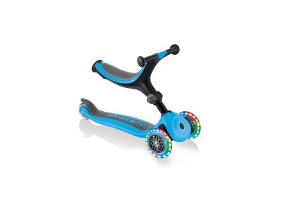 Globber - Koloběžka Go Up Plus Lights skládací modrozelená