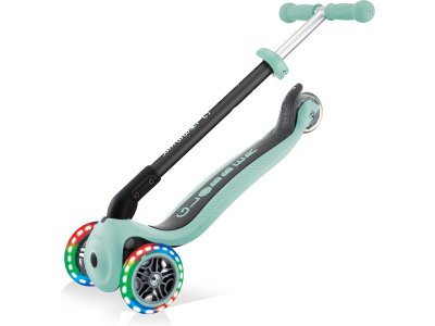 Globber - Koloběžka Go Up Plus Lights skládací modrozelená