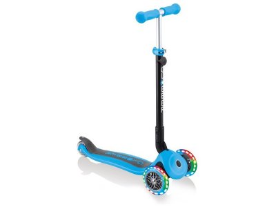Globber - Koloběžka Go Up Plus Lights skládací modrozelená