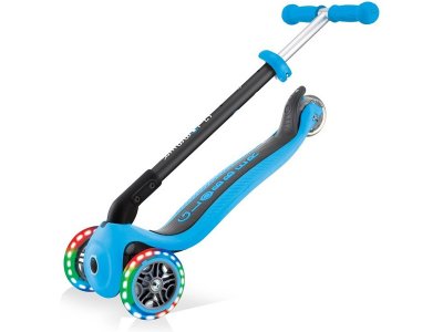 Globber - Koloběžka Go Up Plus Lights skládací modrozelená