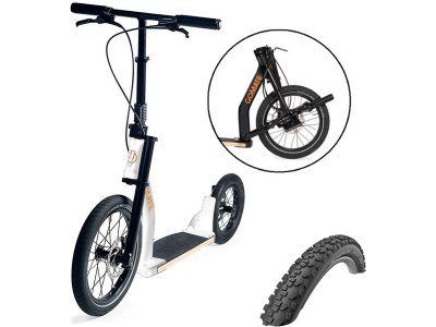 GoMate koloběžka staep TR1 Offroad bílá