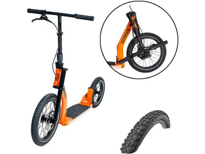 GoMate koloběžka staep TR1 Offroad se zadní brzdou oranžová