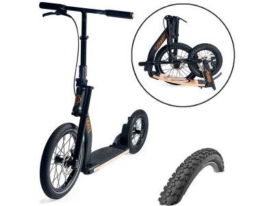 GoMate koloběžka staep TR3 Offroad se zadní brzdou černá
