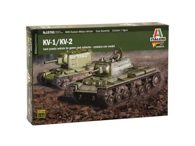 Italeri tank KV1 / KV2 vč. tankisty (1:56)